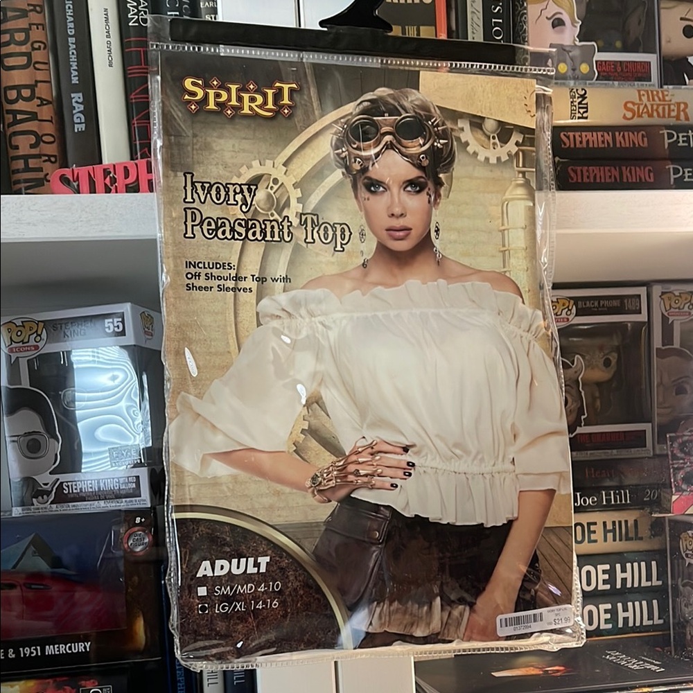 Spirit Halloween Adult Womens XL (Ivory Peasant Top) Steampunk Worn Once (14-16)